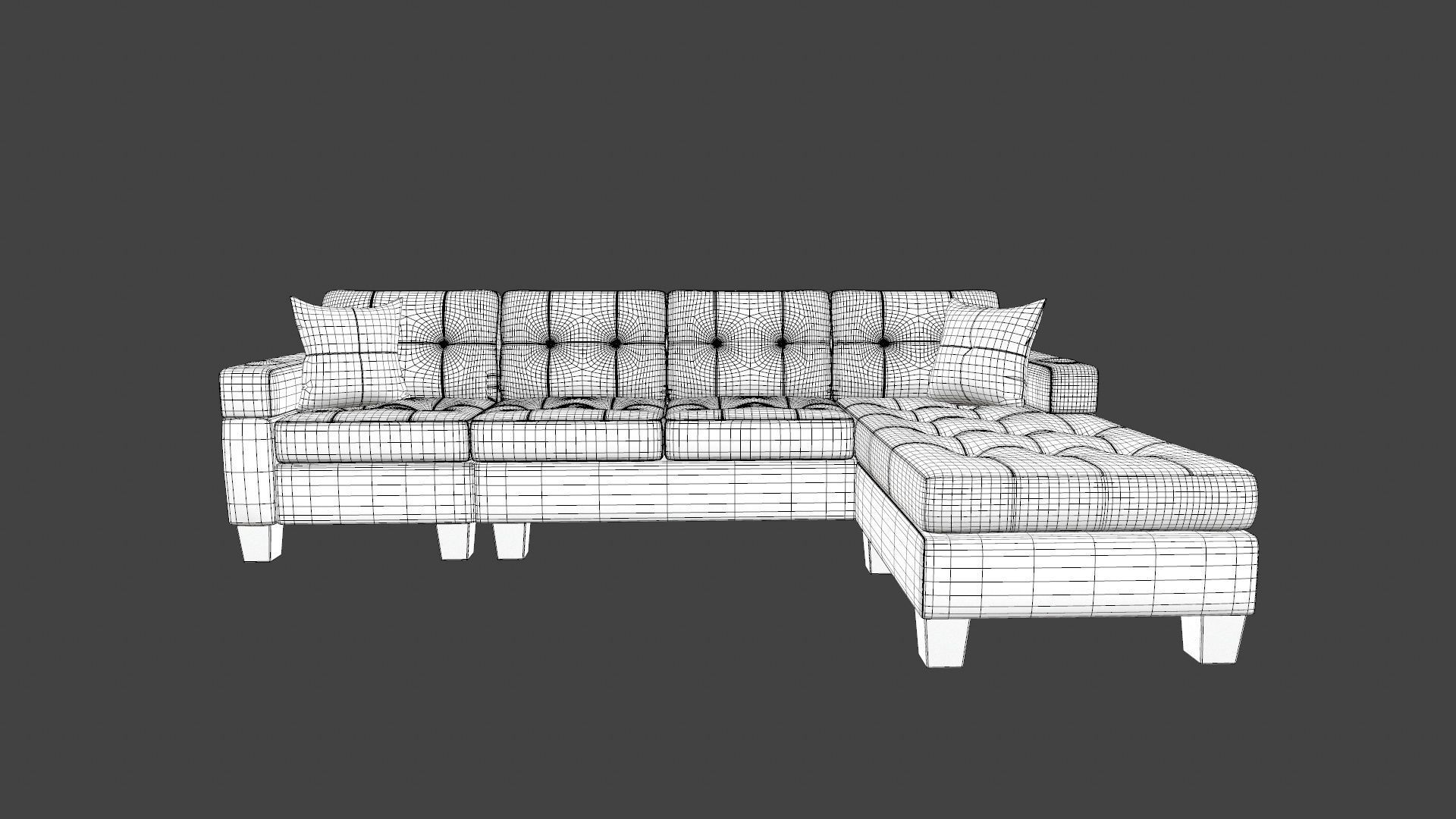 Sofa 3 Seater L  Shaped 3D model_18