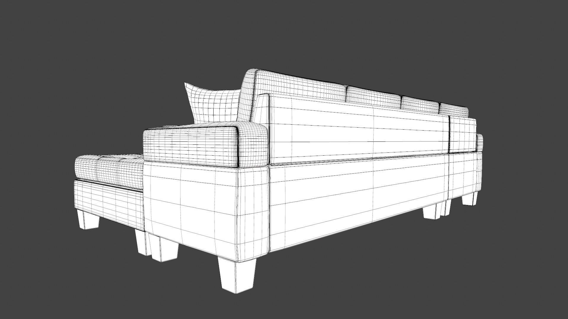 Sofa 3 Seater L  Shaped 3D model_23