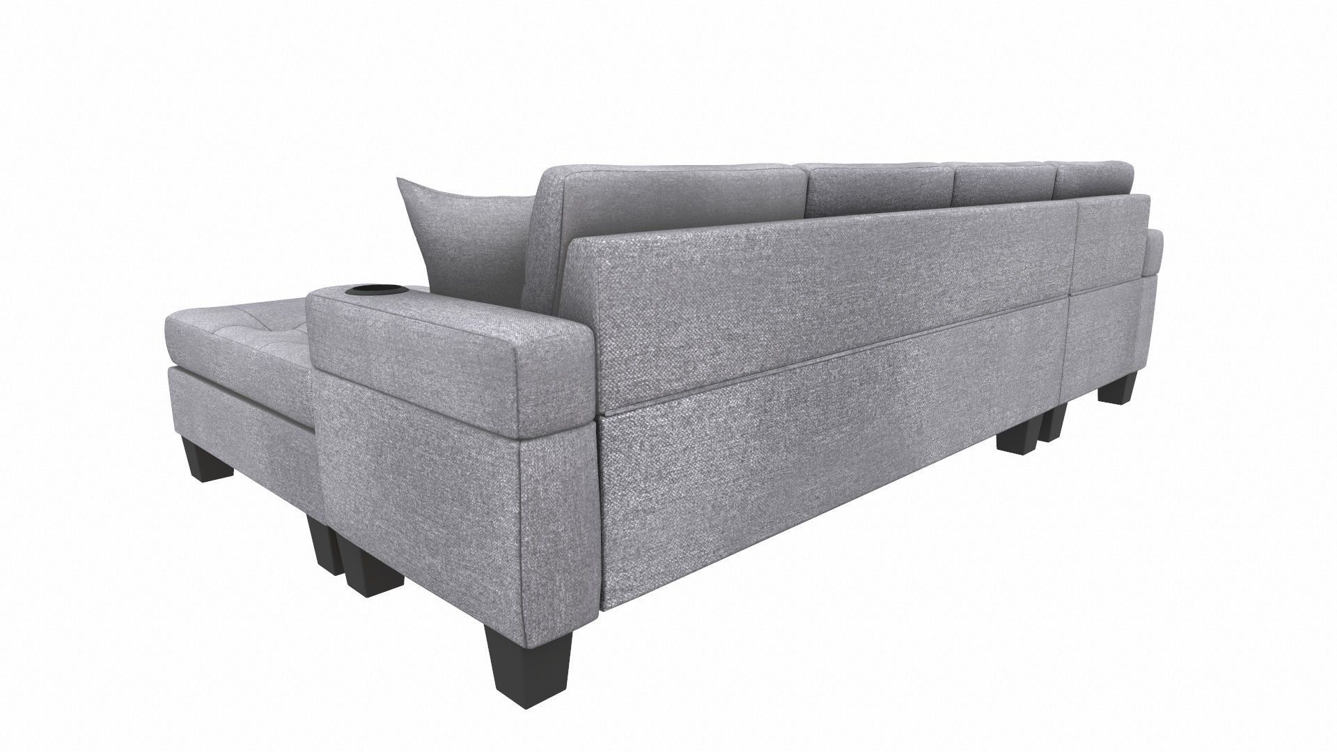 Sofa 3 Seater L  Shaped 3D model_9