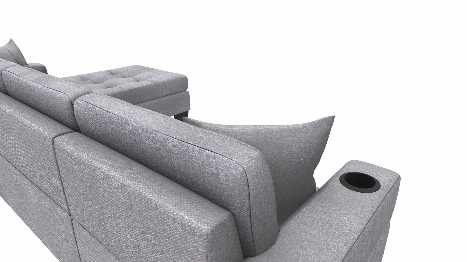 Sofa 3 Seater L  Shaped 3D model_16