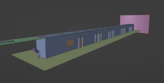 Haunted Corridor scnen 3D model_11