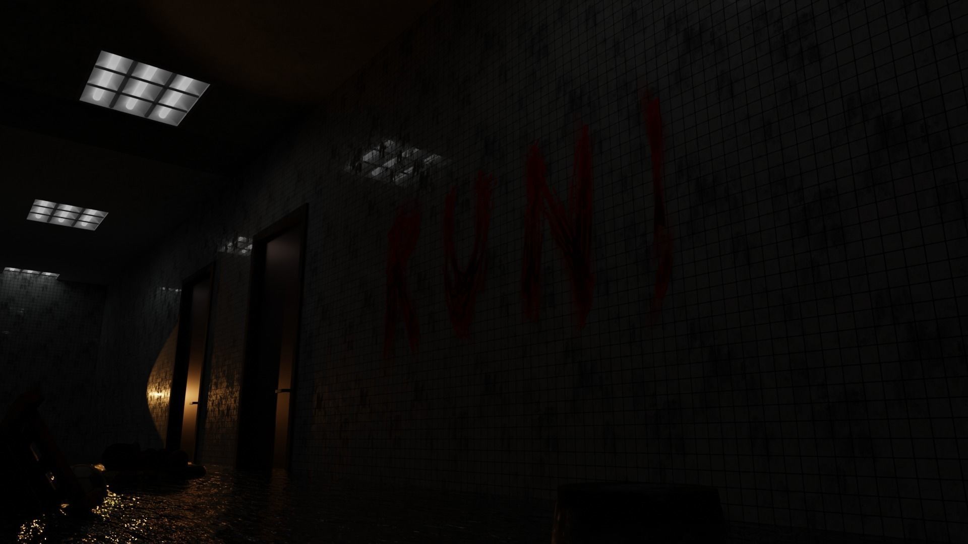 Haunted Corridor scnen 3D model_3