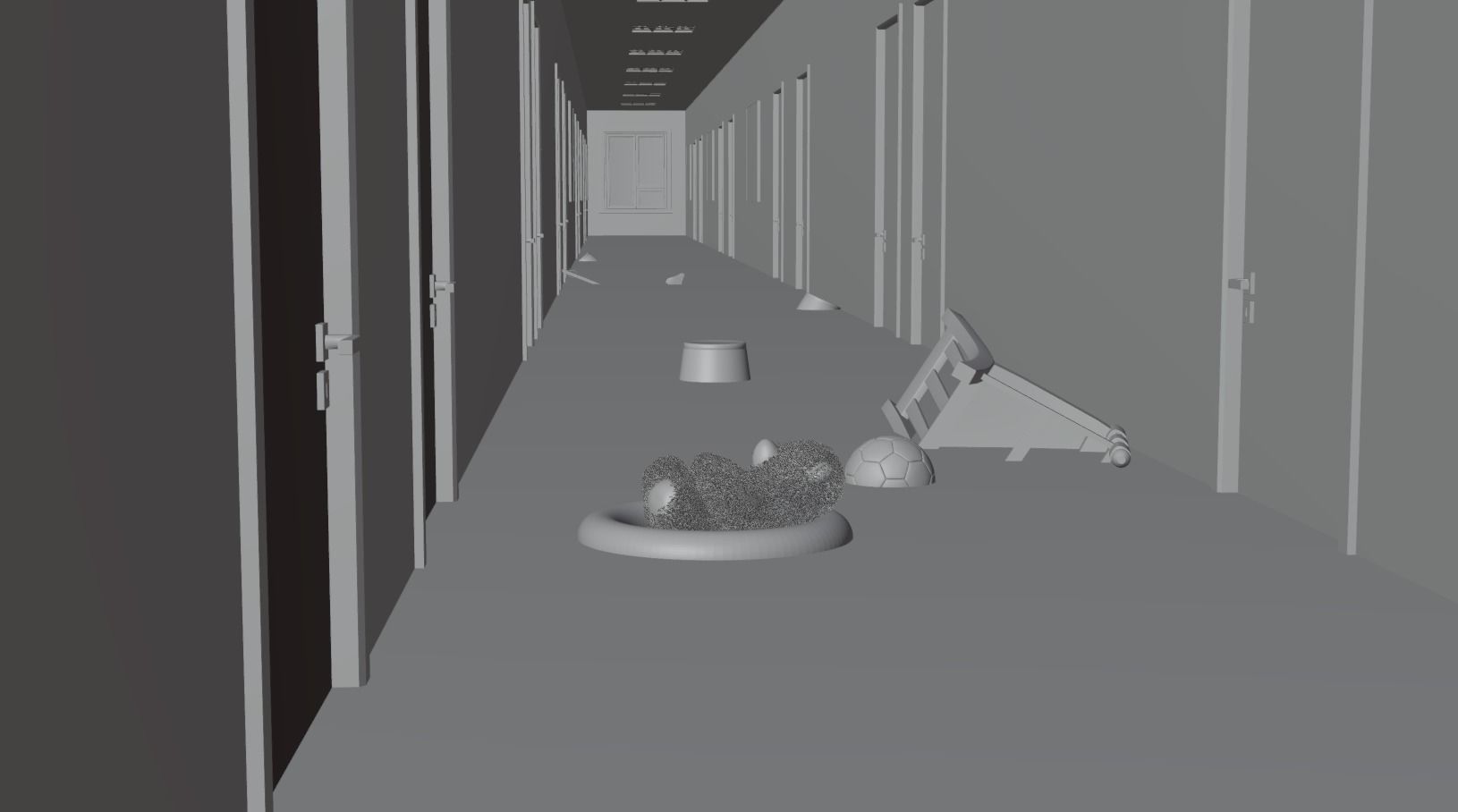Haunted Corridor scnen 3D model_12