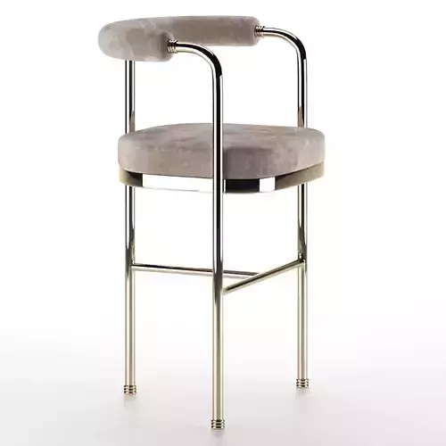 Art Deco Style Modern Velvet Bar Chair 