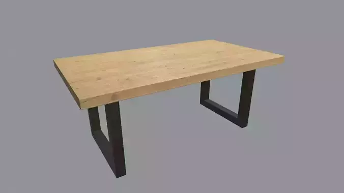 Table wood and steel dining