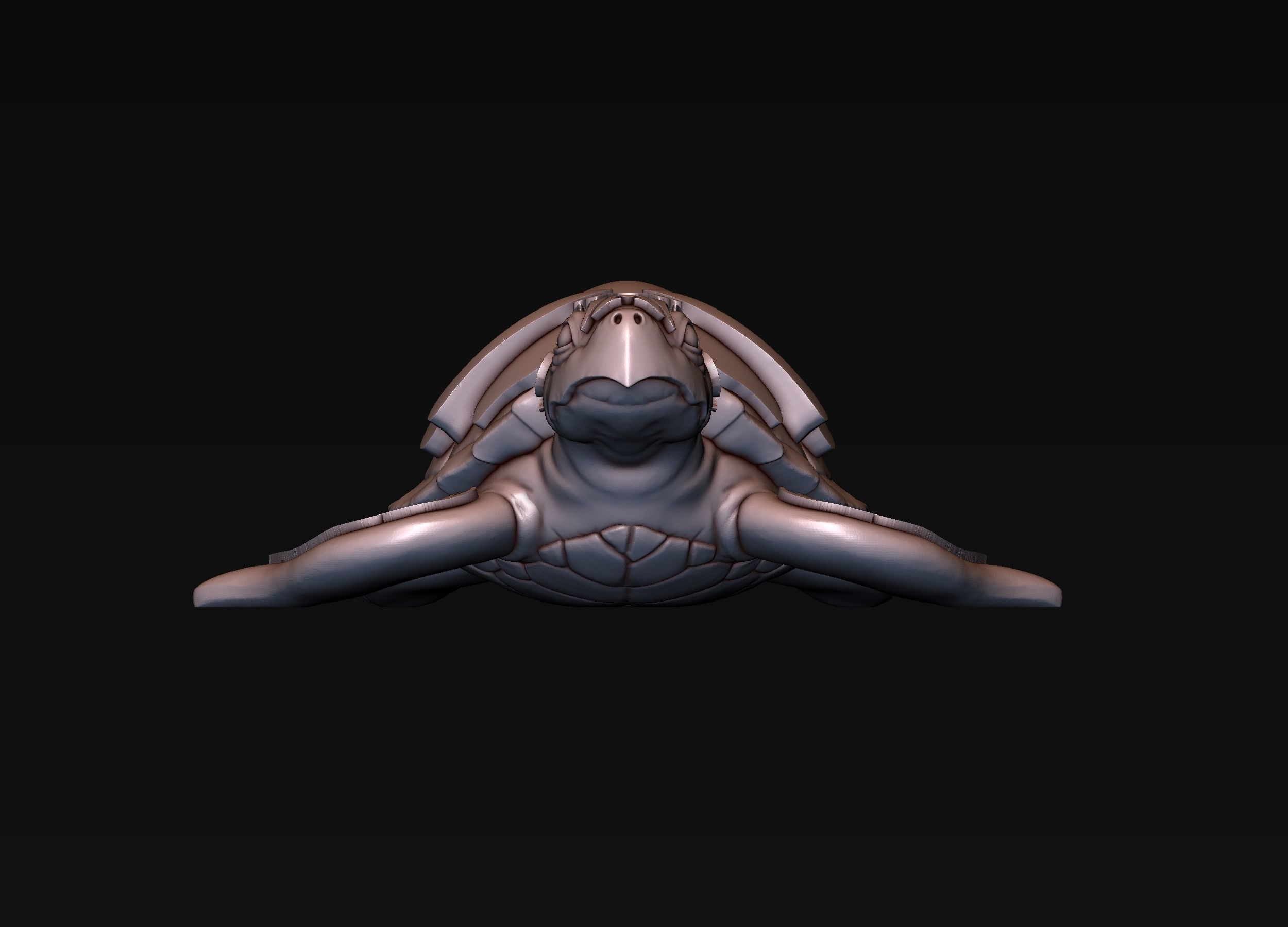 Turtle with Tiki Mask Ornament 3D print model_12