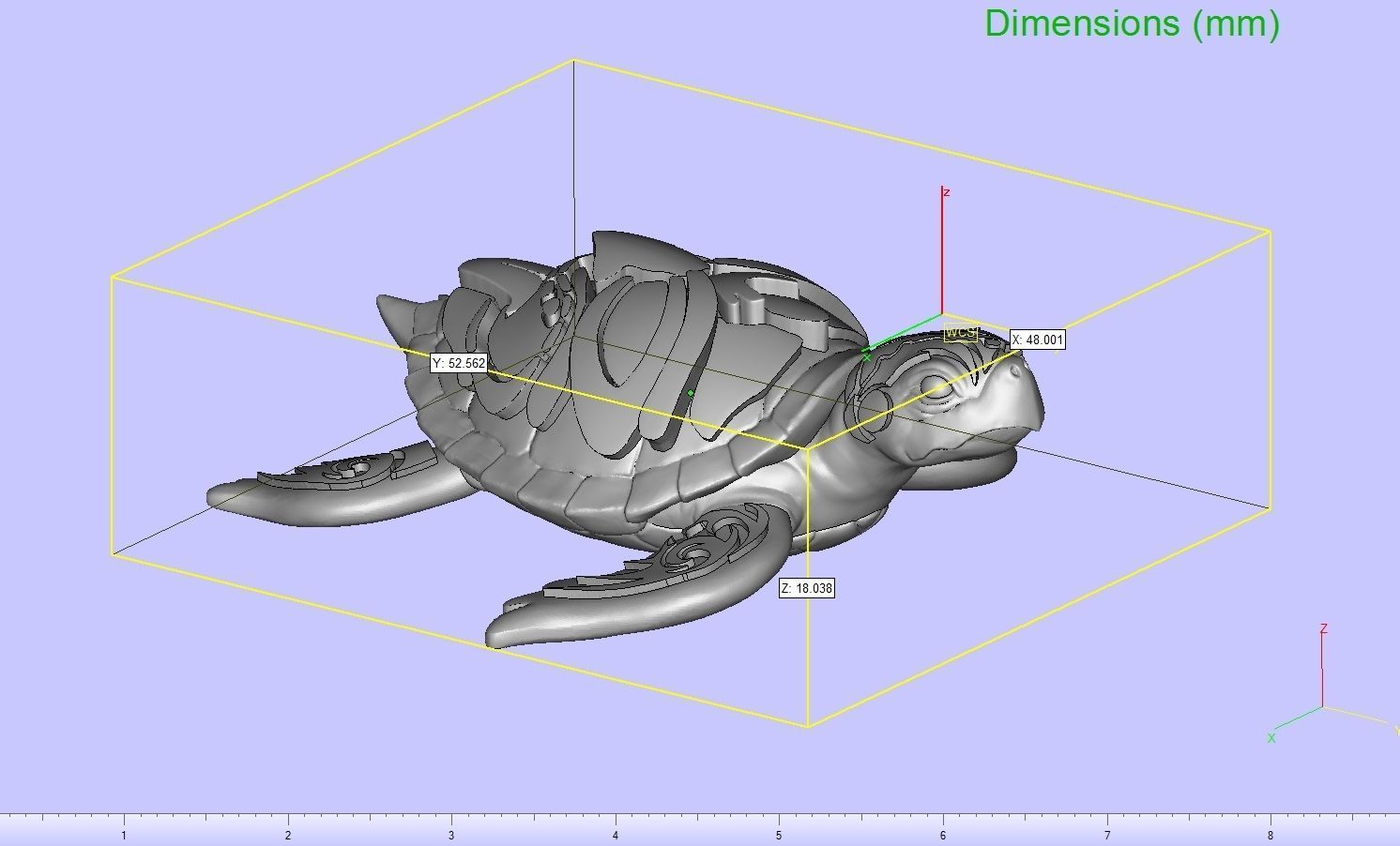 Turtle with Tiki Mask Ornament 3D print model_22