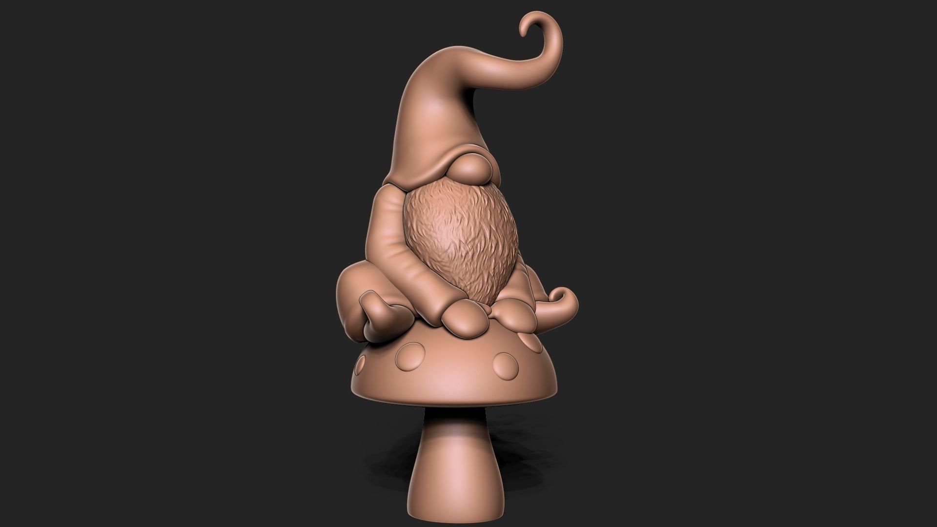 Garden Gnome 3D print model_3