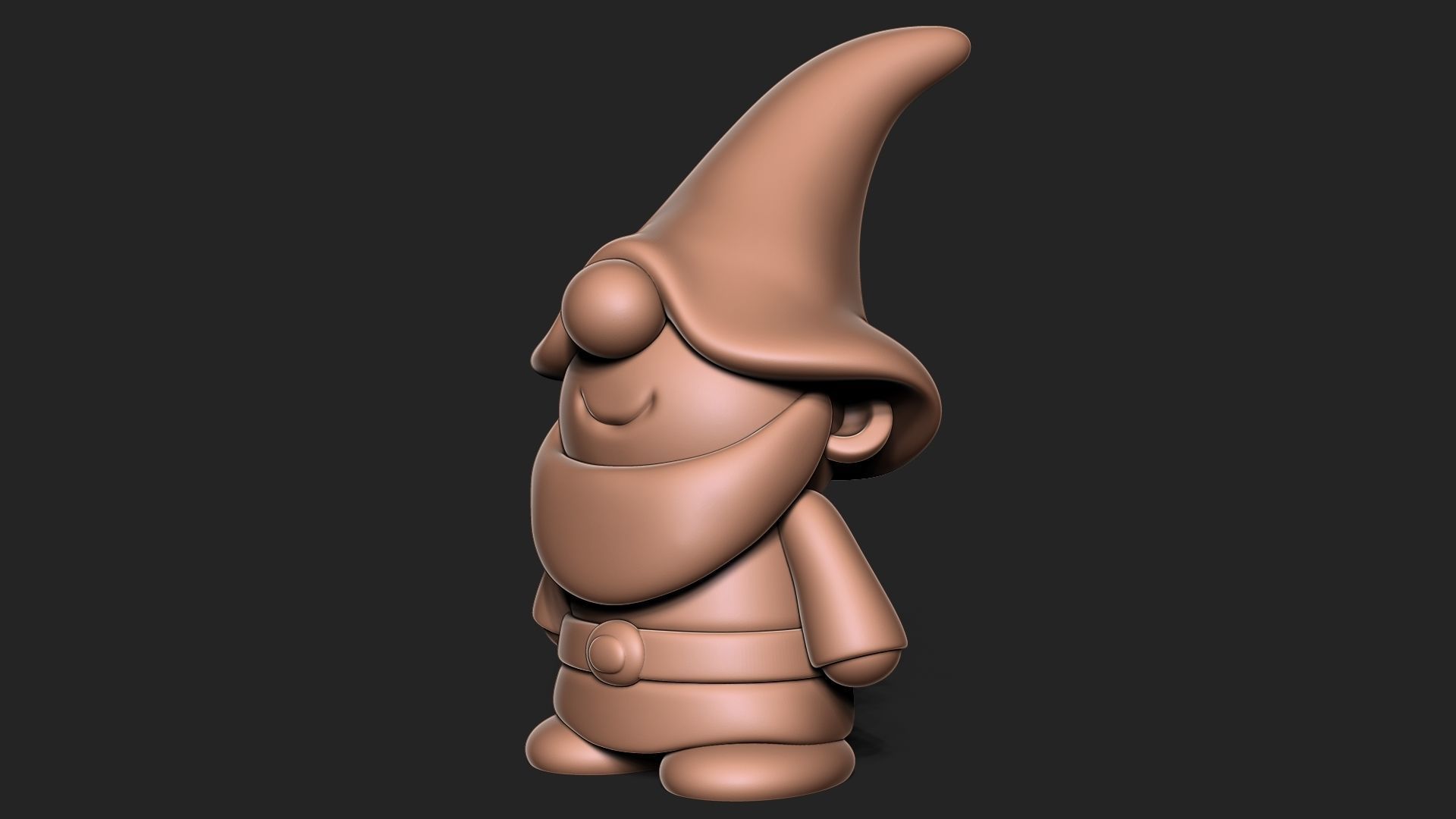 Garden Gnome 3D print model_3