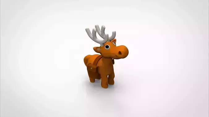 deer christmas  3d model 3D print model