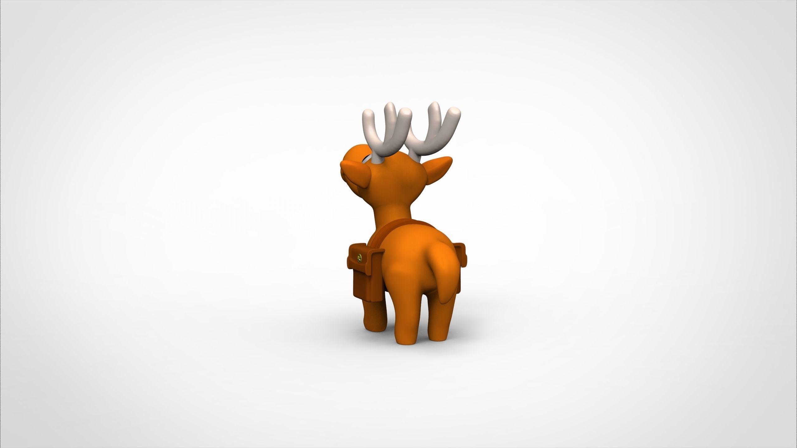 deer christmas  3d model 3D print model_2