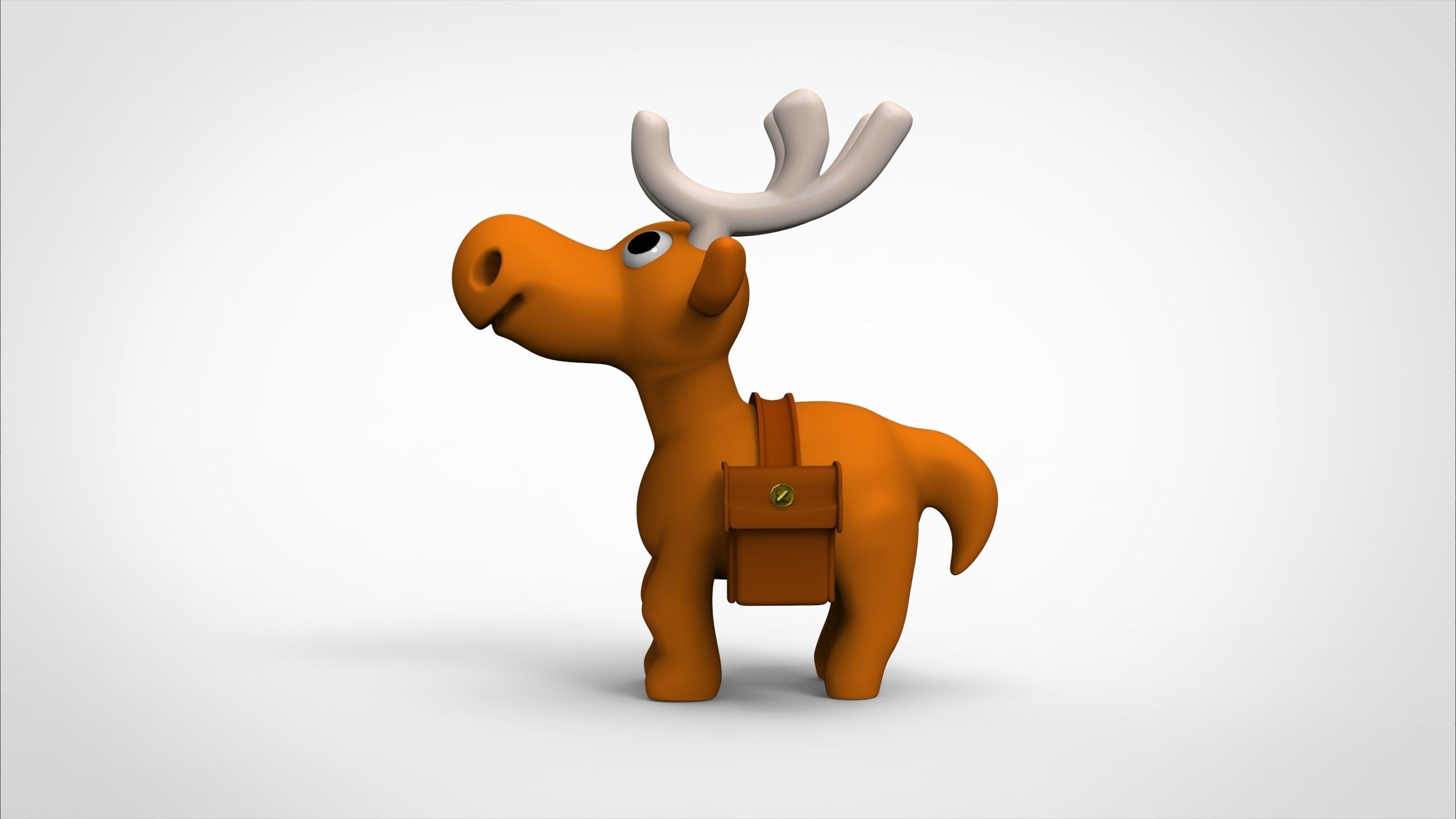 deer christmas  3d model 3D print model_1