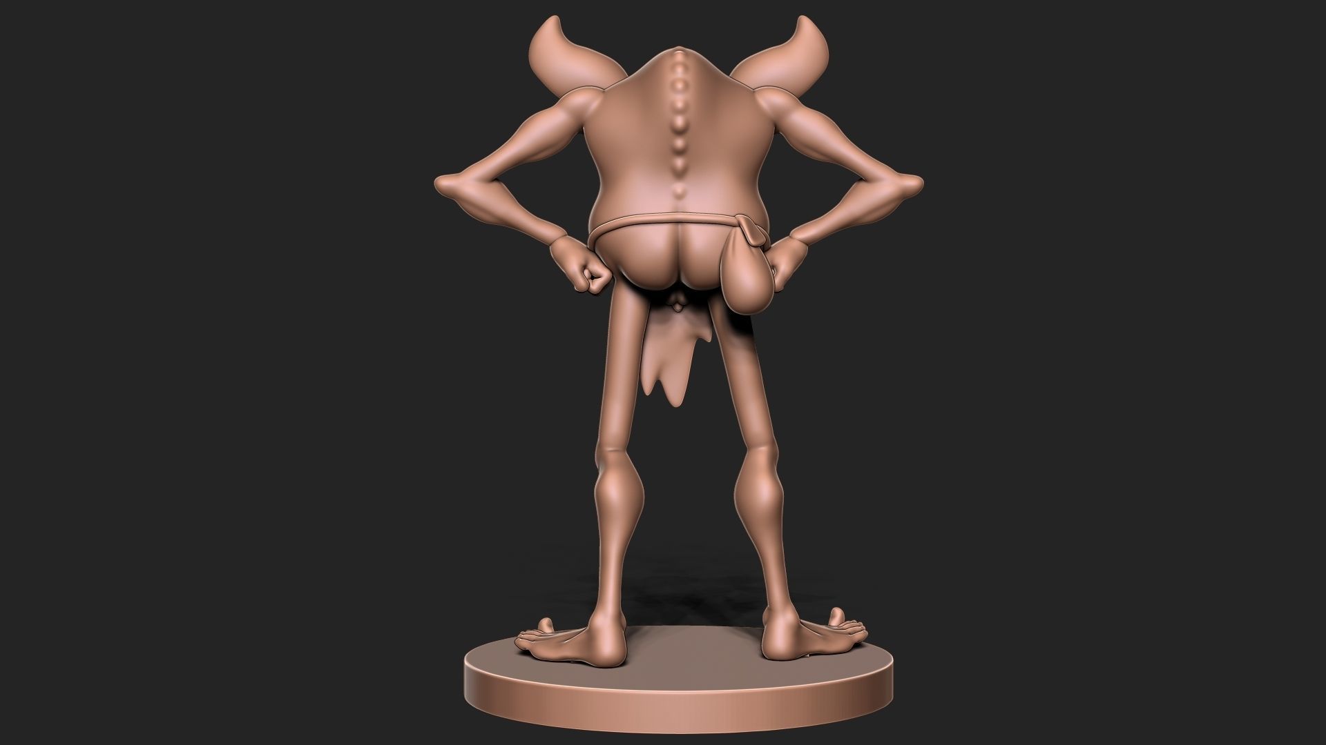 Goblin with base 3D print model_8