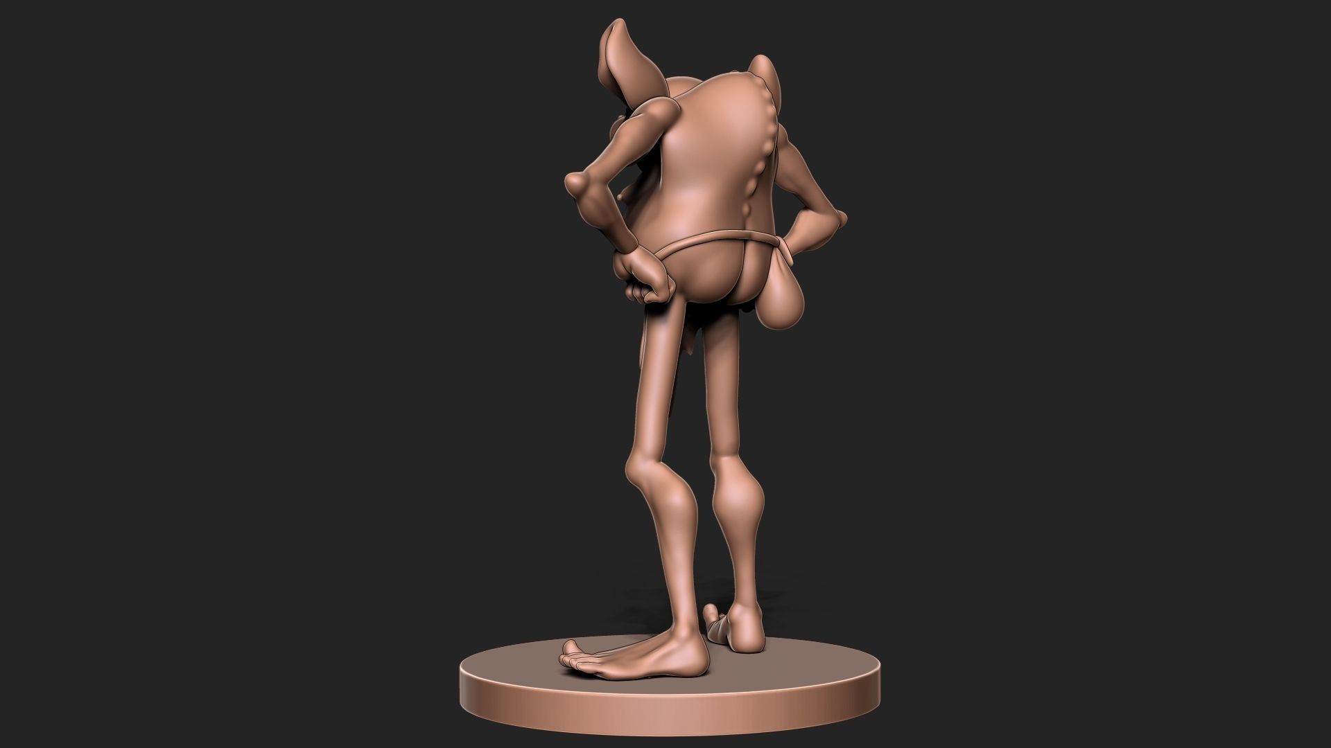 Goblin with base 3D print model_9