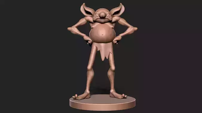Goblin with base 3D print model