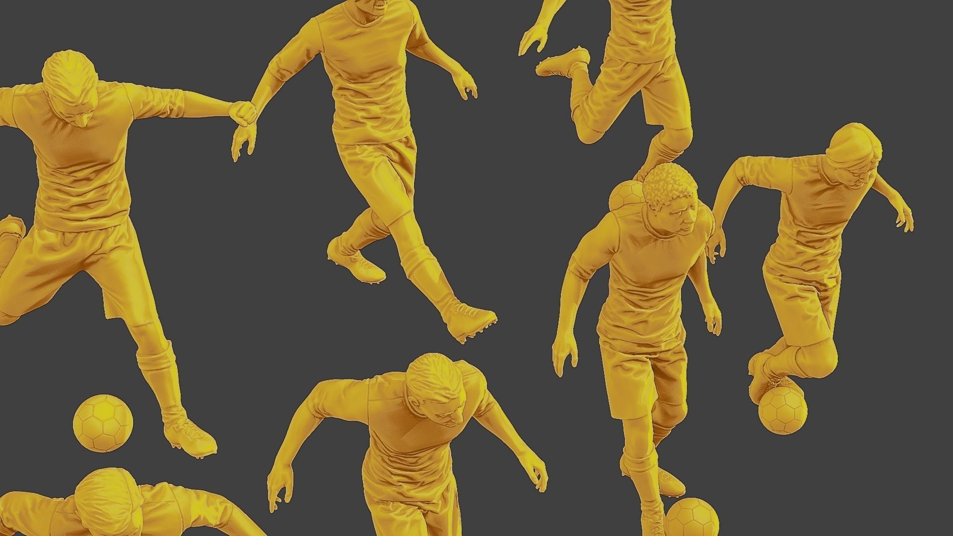 Soccer Players SP Pack1 3D Model Collection_29