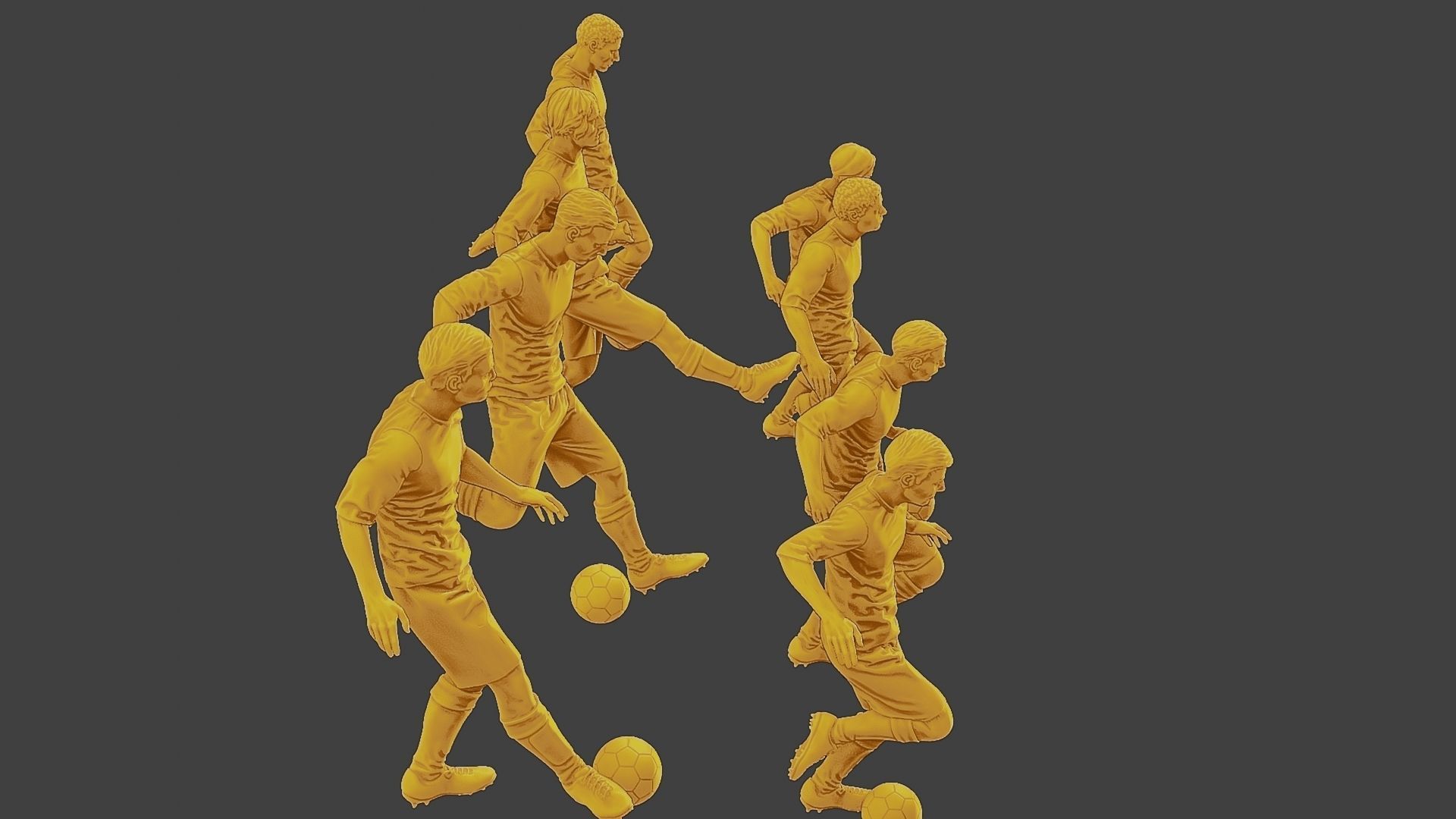 Soccer Players SP Pack1 3D Model Collection_12