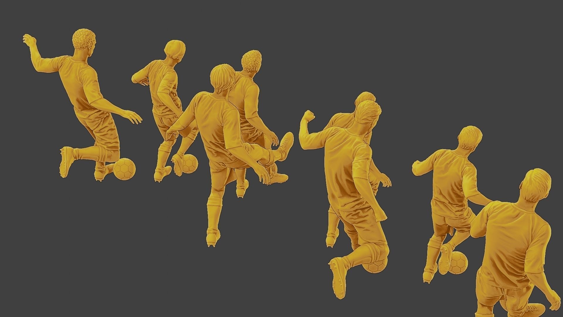 Soccer Players SP Pack1 3D Model Collection_25