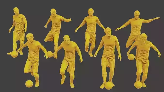 Soccer Players SP Pack1 3D Model Collection