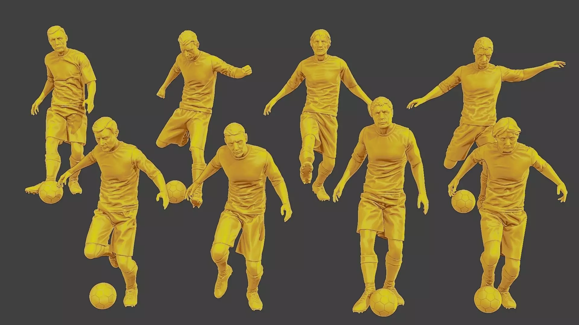 Soccer Players SP Pack1 3D Model Collection_0