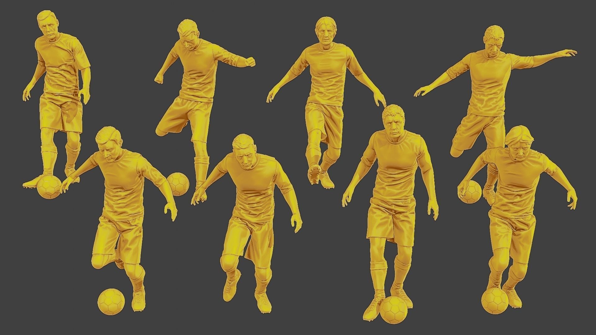 Soccer Players SP Pack1 3D Model Collection_1
