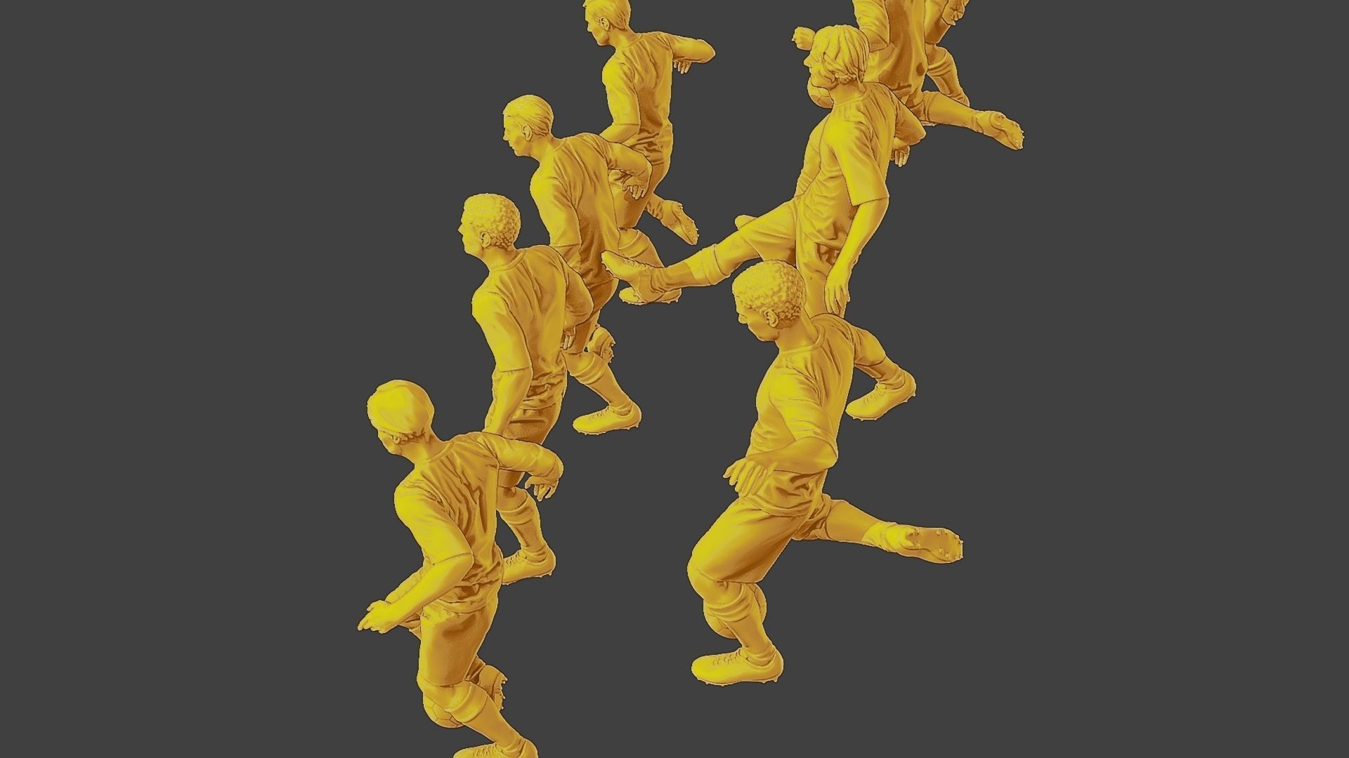 Soccer Players SP Pack1 3D Model Collection_11