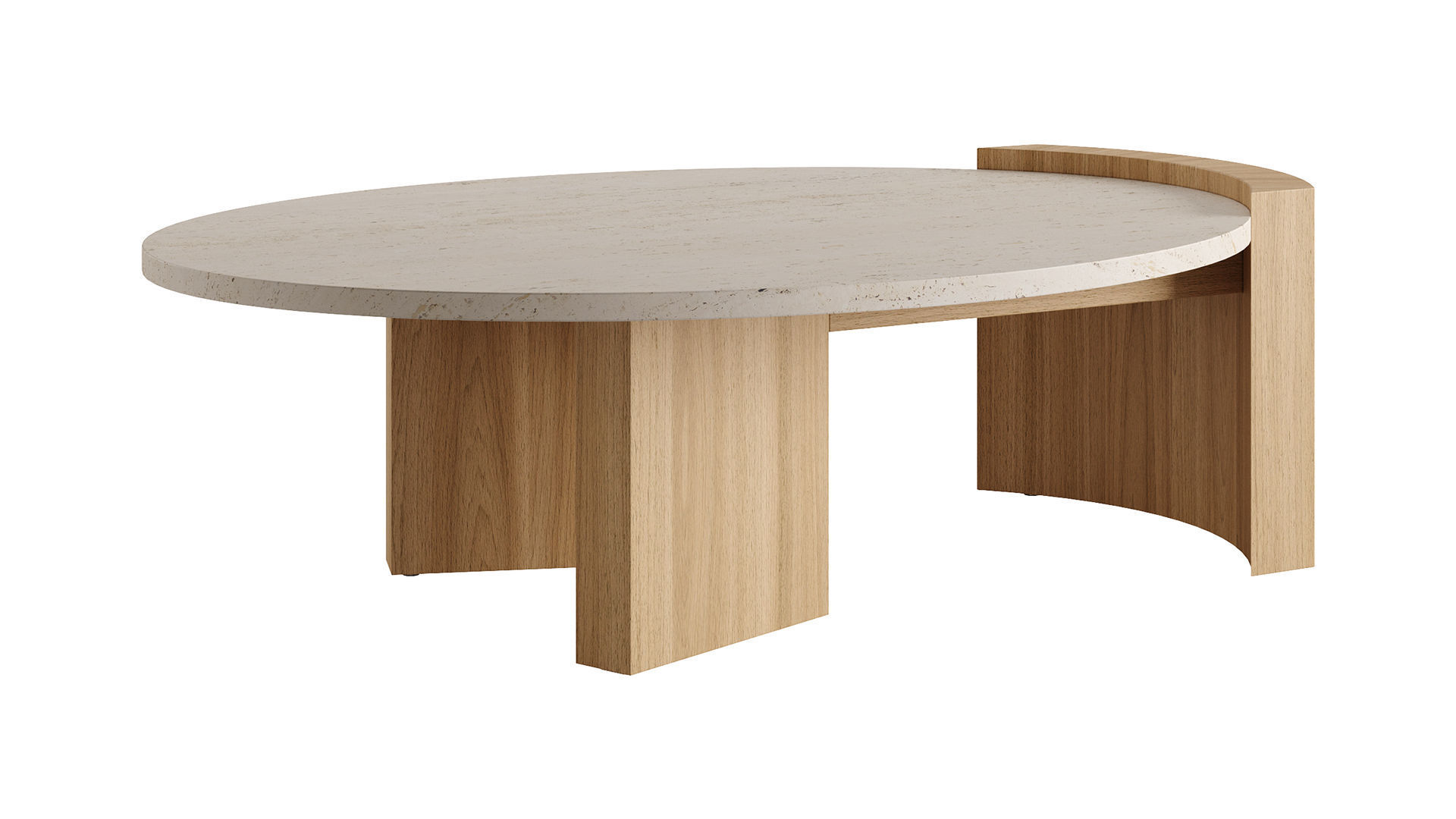 JIA OVAL Coffee Table by Atelier De Troupe 3D model_1