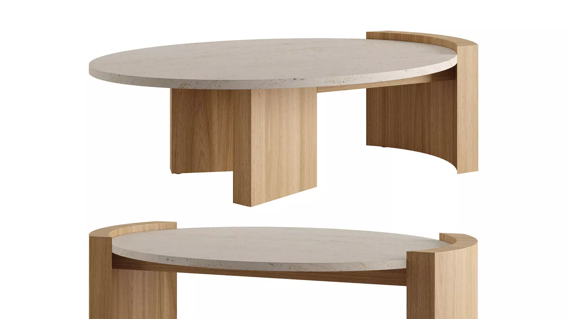 JIA OVAL Coffee Table by Atelier De Troupe 3D model_0