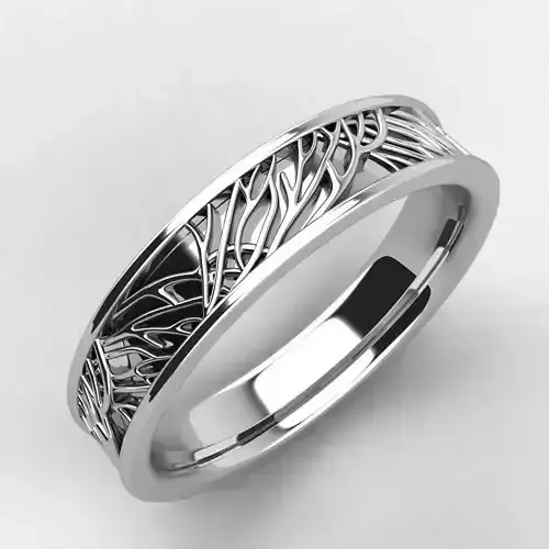 womens tree of wedding life wedding band  3D print model