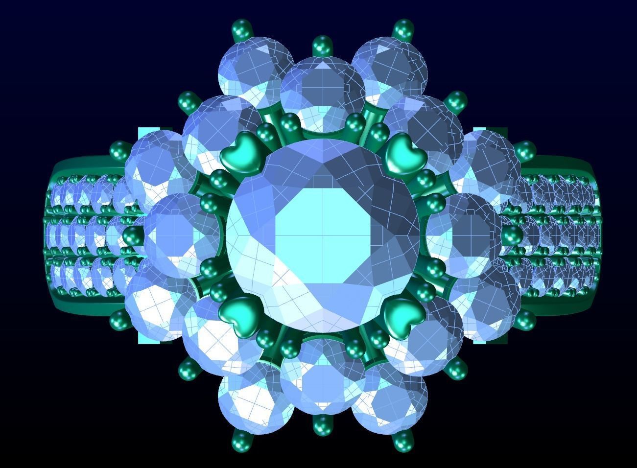 Luxury Engagement Ring 3D print model_3