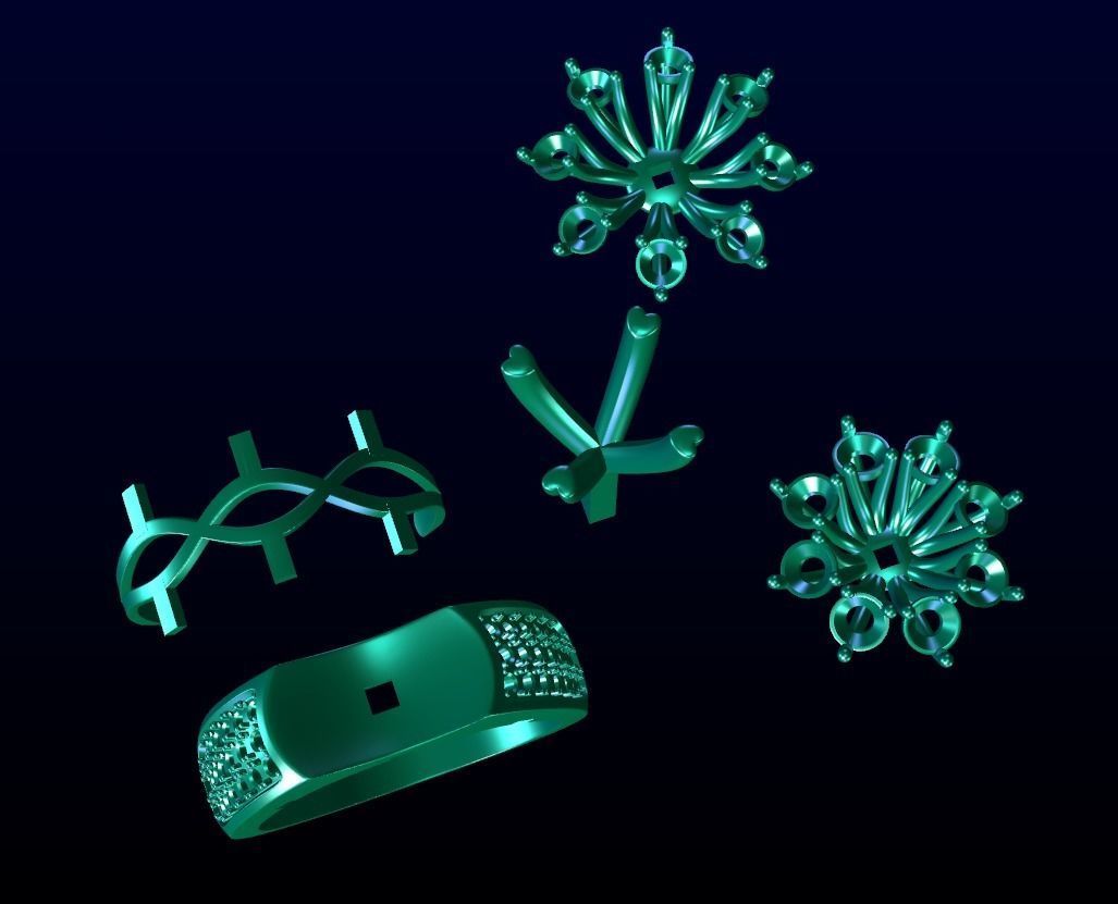 Luxury Engagement Ring 3D print model_7