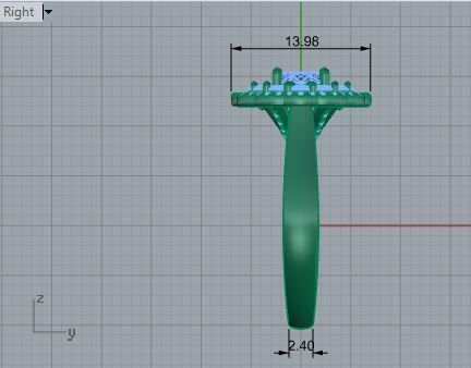2-row opened flower ring 3463 3D print model  3D print model_6