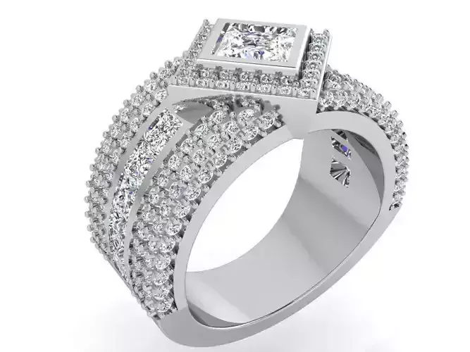 Engraved Band Ring 3464 3D print model 