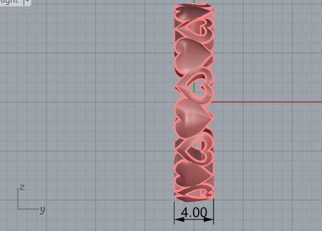 Round heart ring 3465 3D print model 3D print model_6