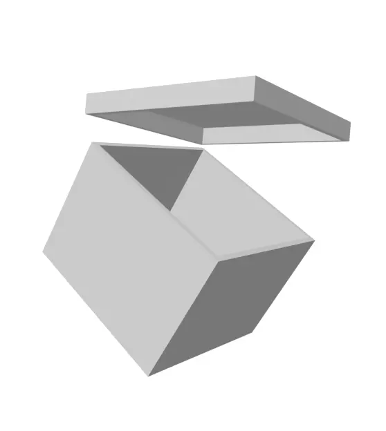 box floating box open box free 3D model | CGTrader