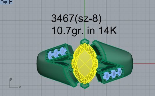 Yellow stone 3467 3D print model 3D print model_4