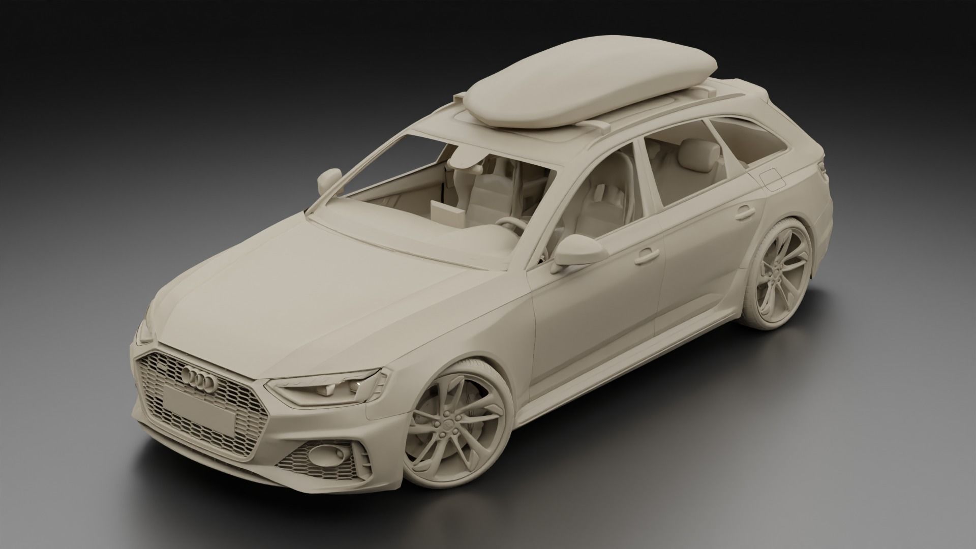 High detail Audi RS4 2022 B9 5 High poly 3D model 3D model_24