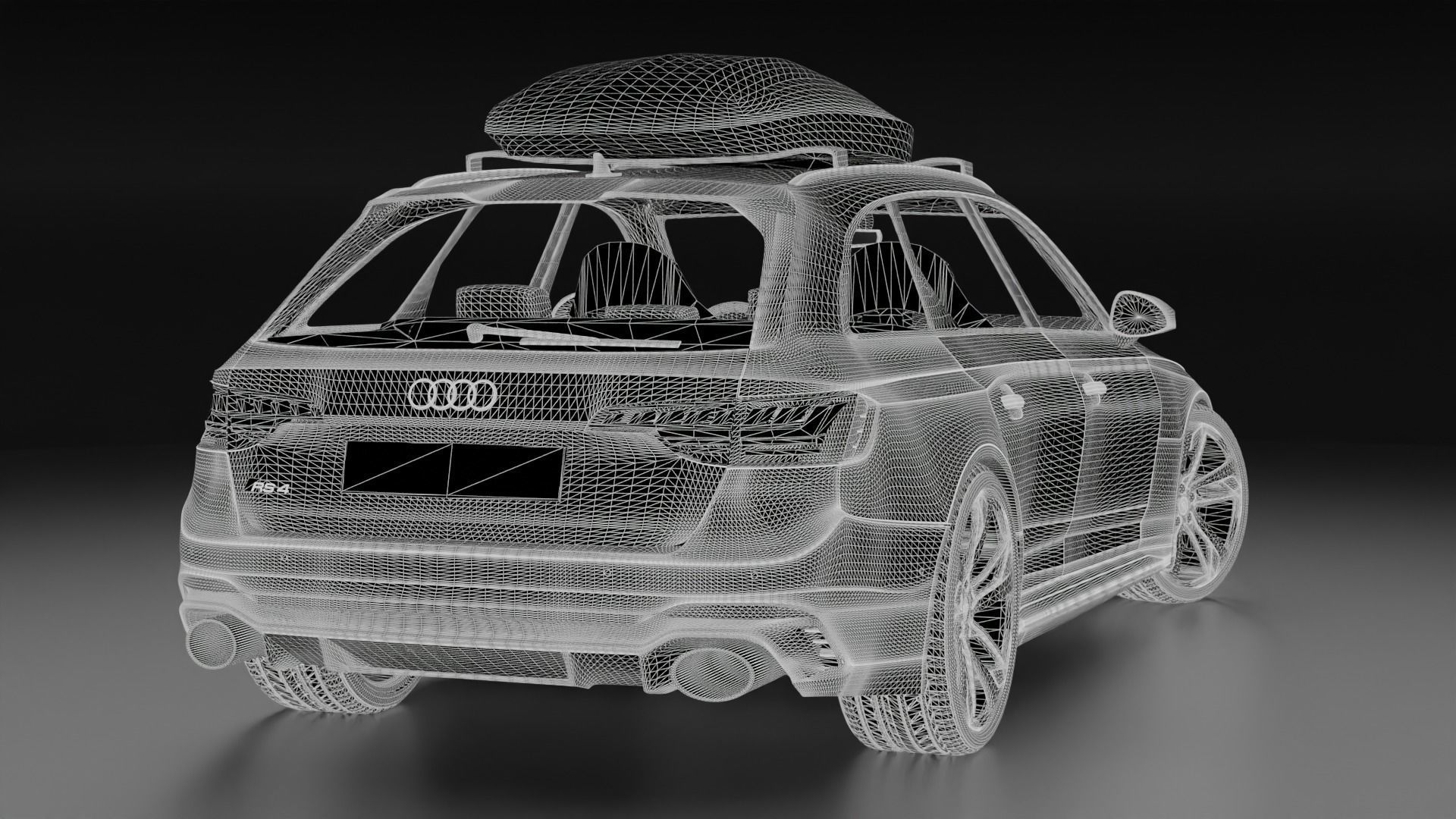 High detail Audi RS4 2022 B9 5 High poly 3D model 3D model_38