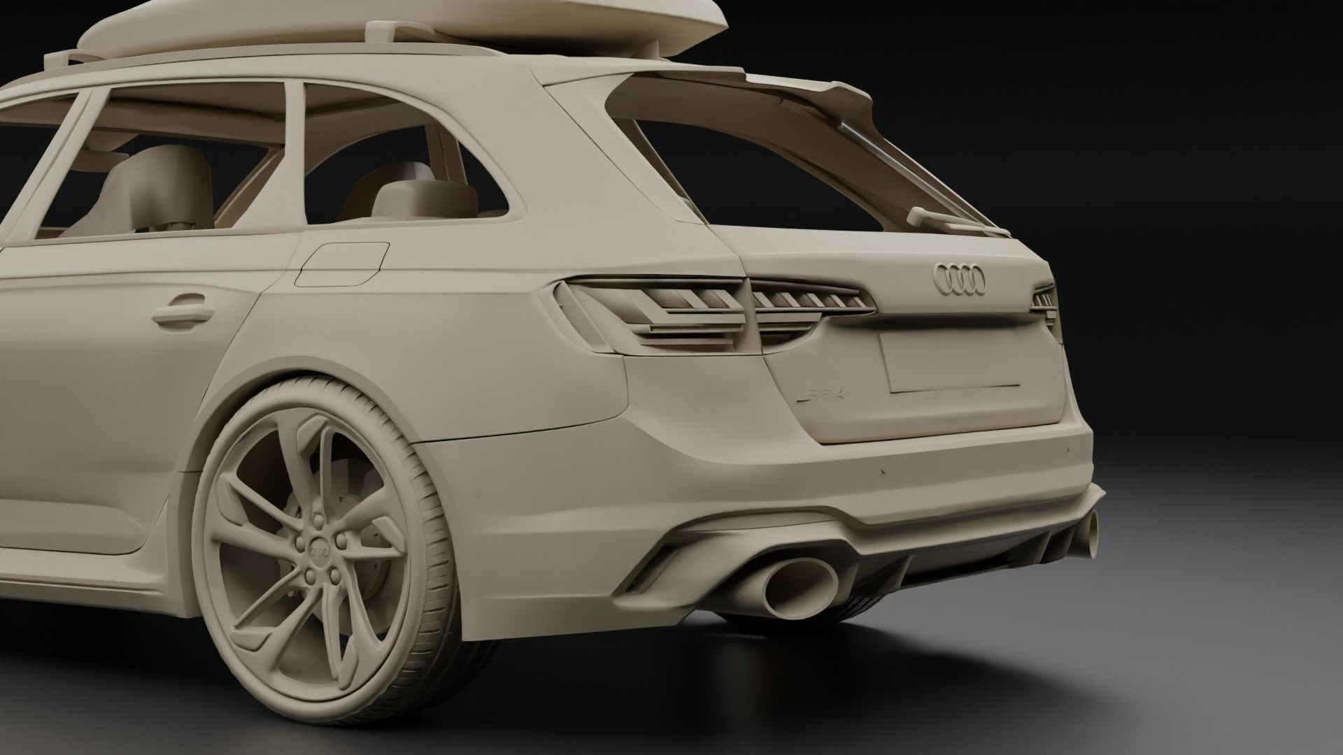 High detail Audi RS4 2022 B9 5 High poly 3D model 3D model_31