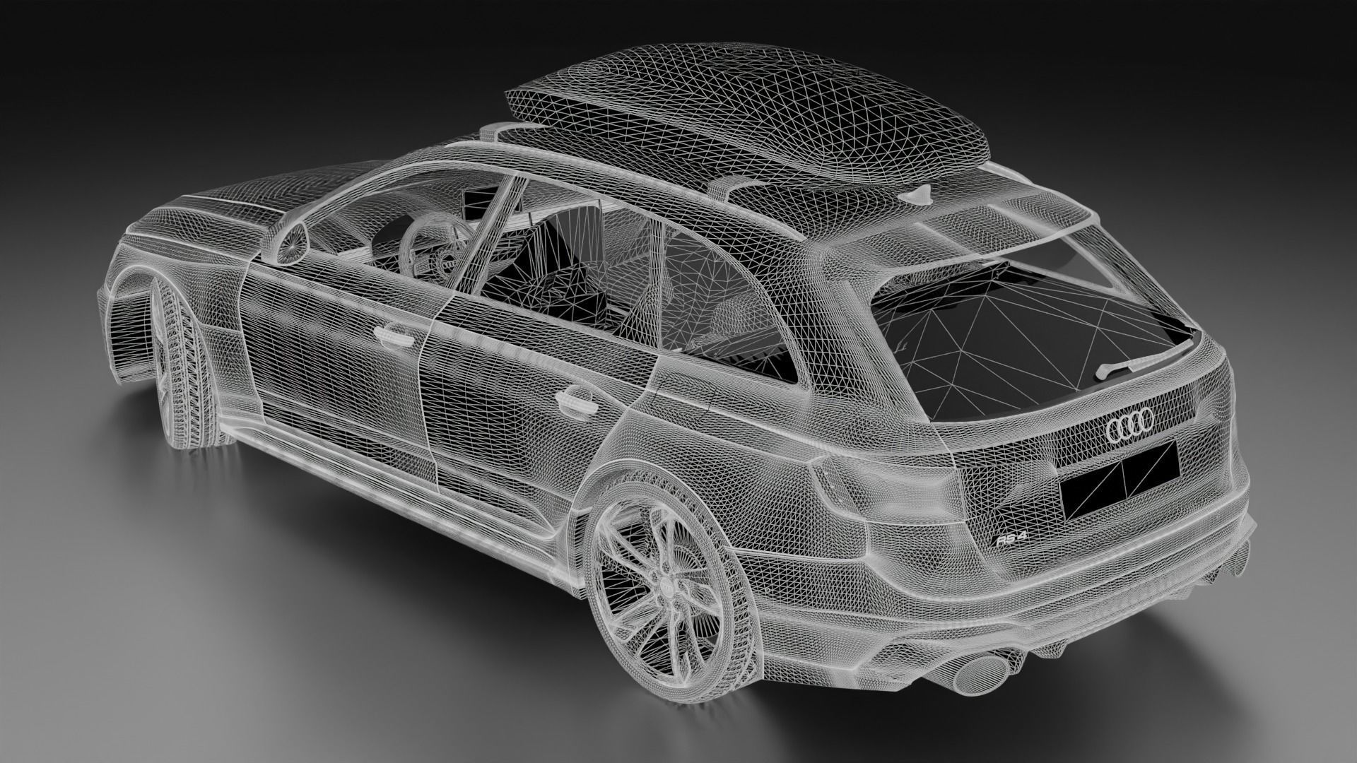 High detail Audi RS4 2022 B9 5 High poly 3D model 3D model_36