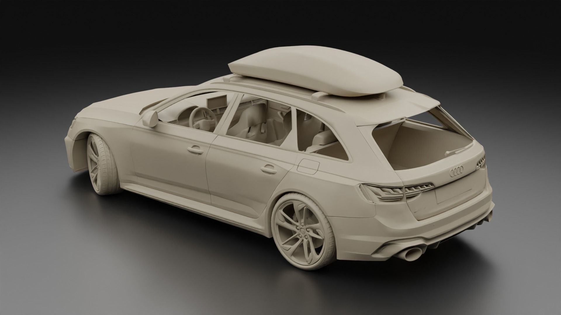 High detail Audi RS4 2022 B9 5 High poly 3D model 3D model_25