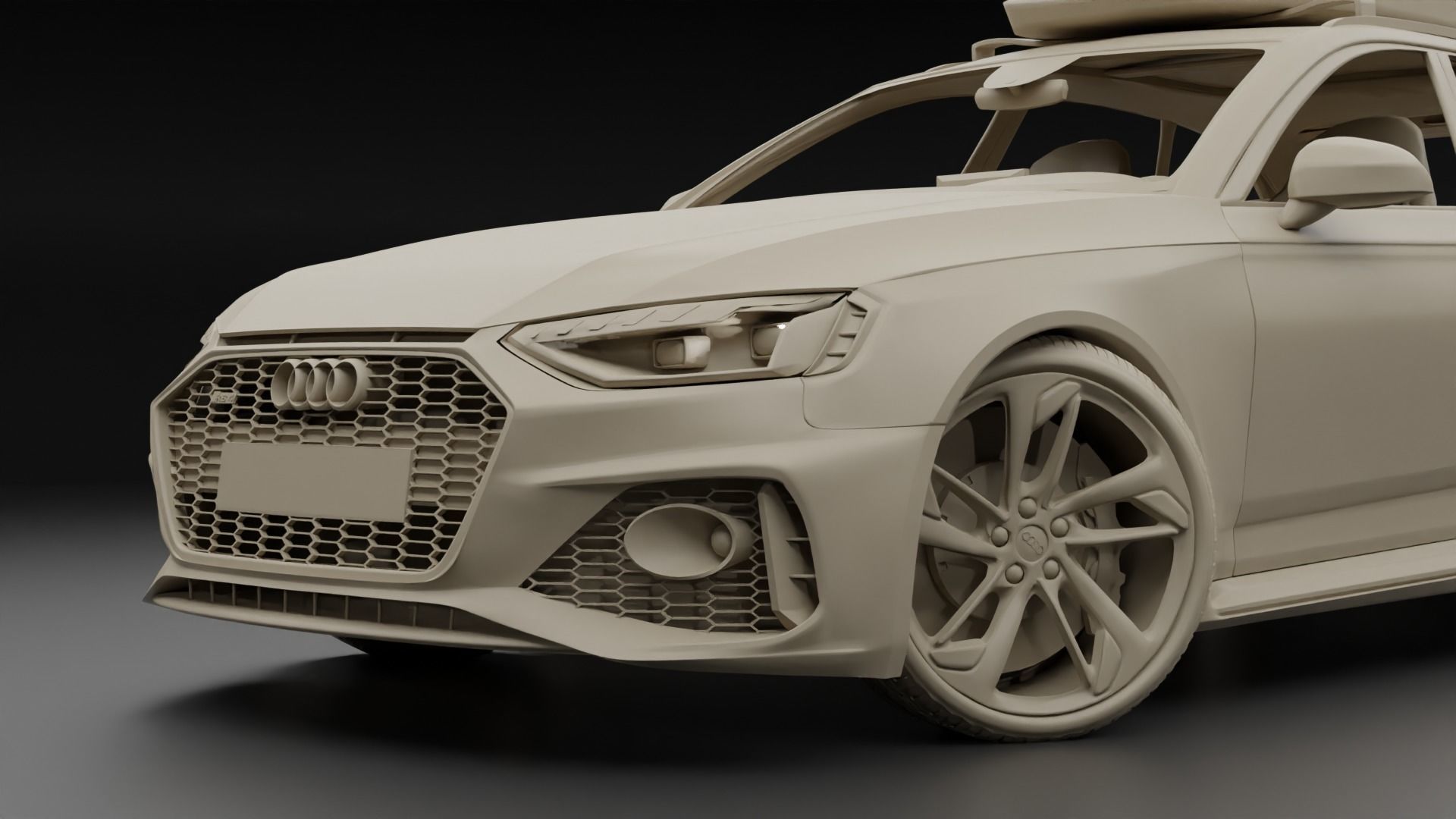 High detail Audi RS4 2022 B9 5 High poly 3D model 3D model_30