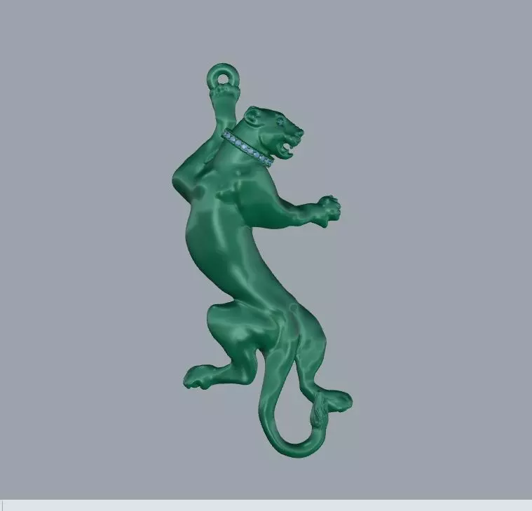 panther pendant  3D print model_0
