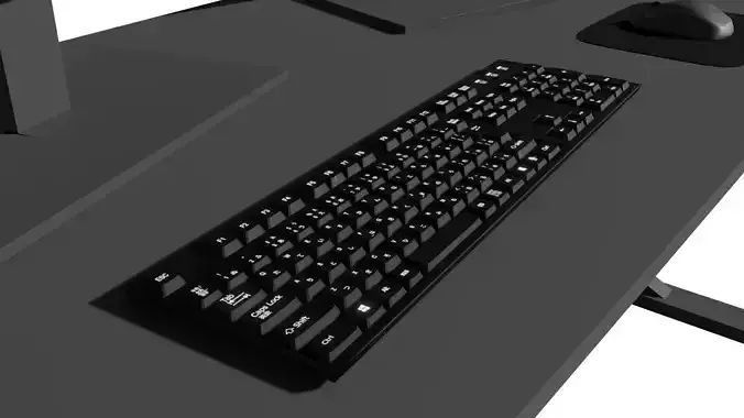 JIS Keyboard 3D model