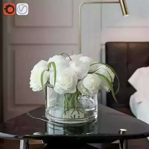 White Pions - Vase Decor