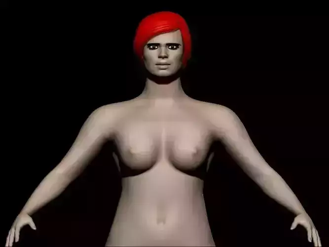 base mesh female  Low-poly 3D model