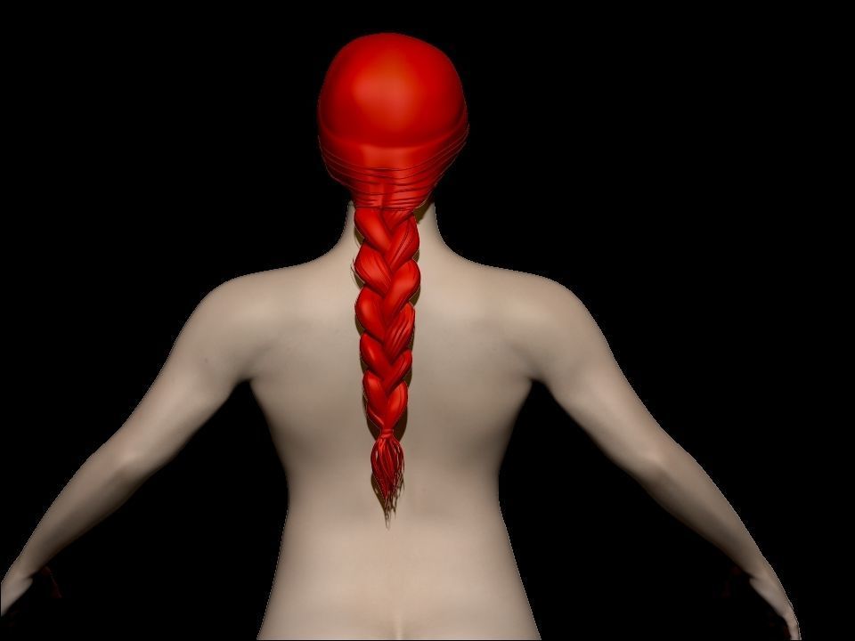 base mesh female  Low-poly 3D model_8