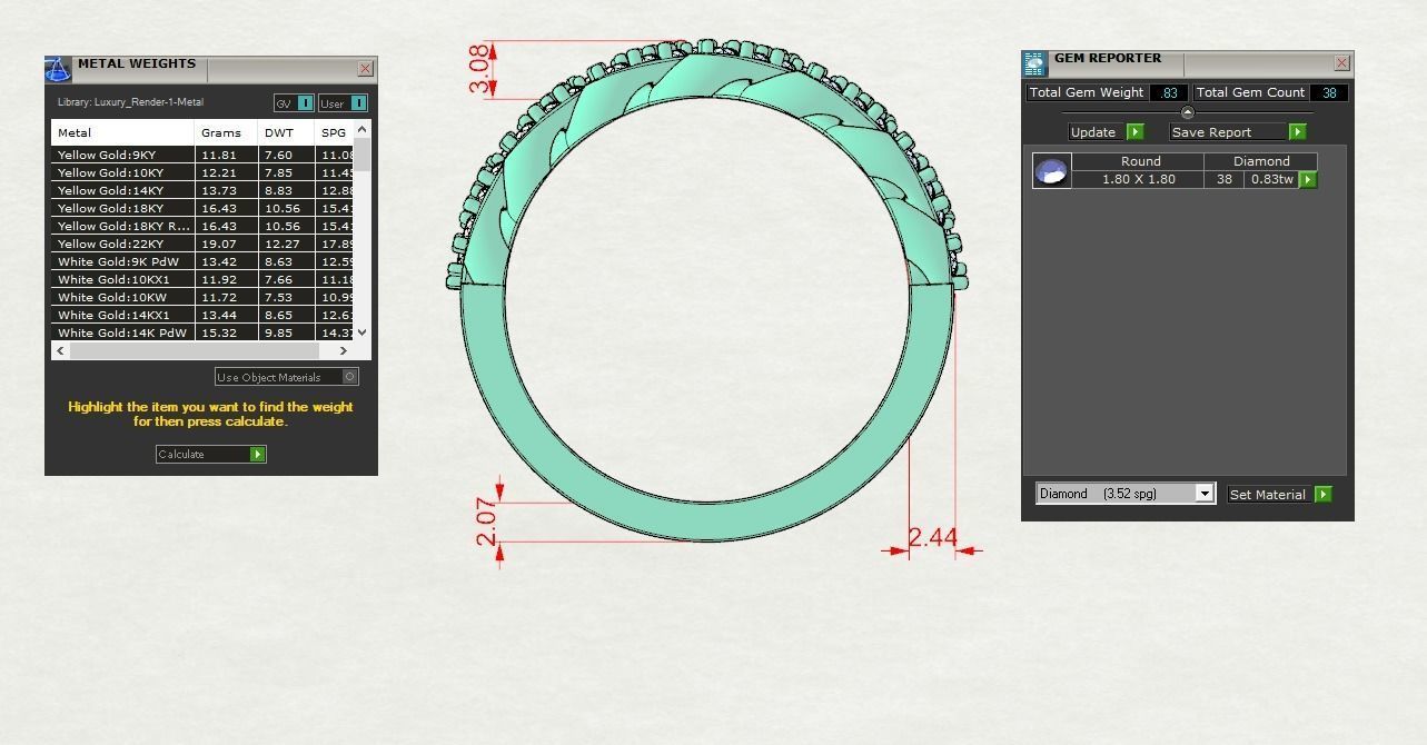 Cuban Ring 3D print model_13