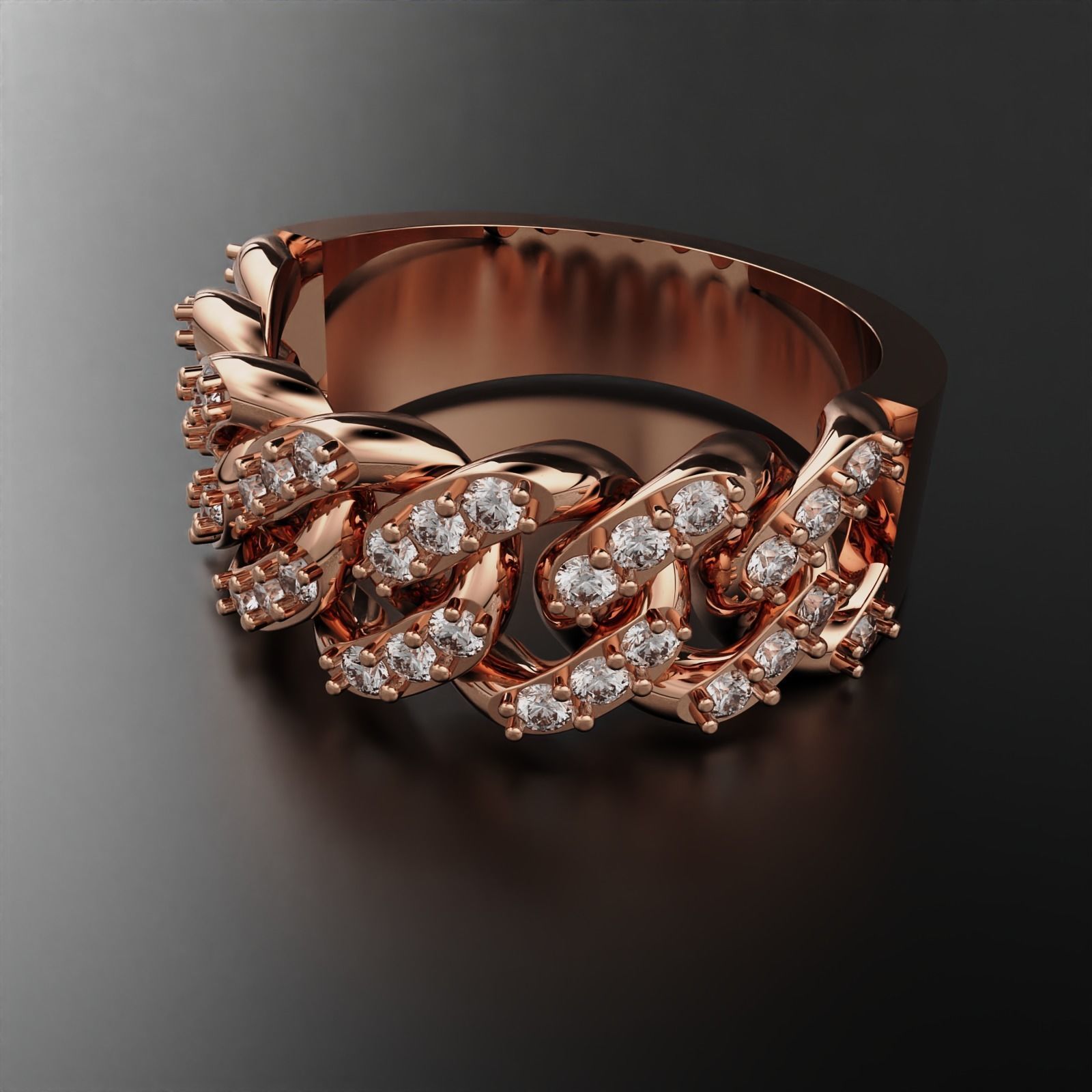 Cuban Ring 3D print model_5