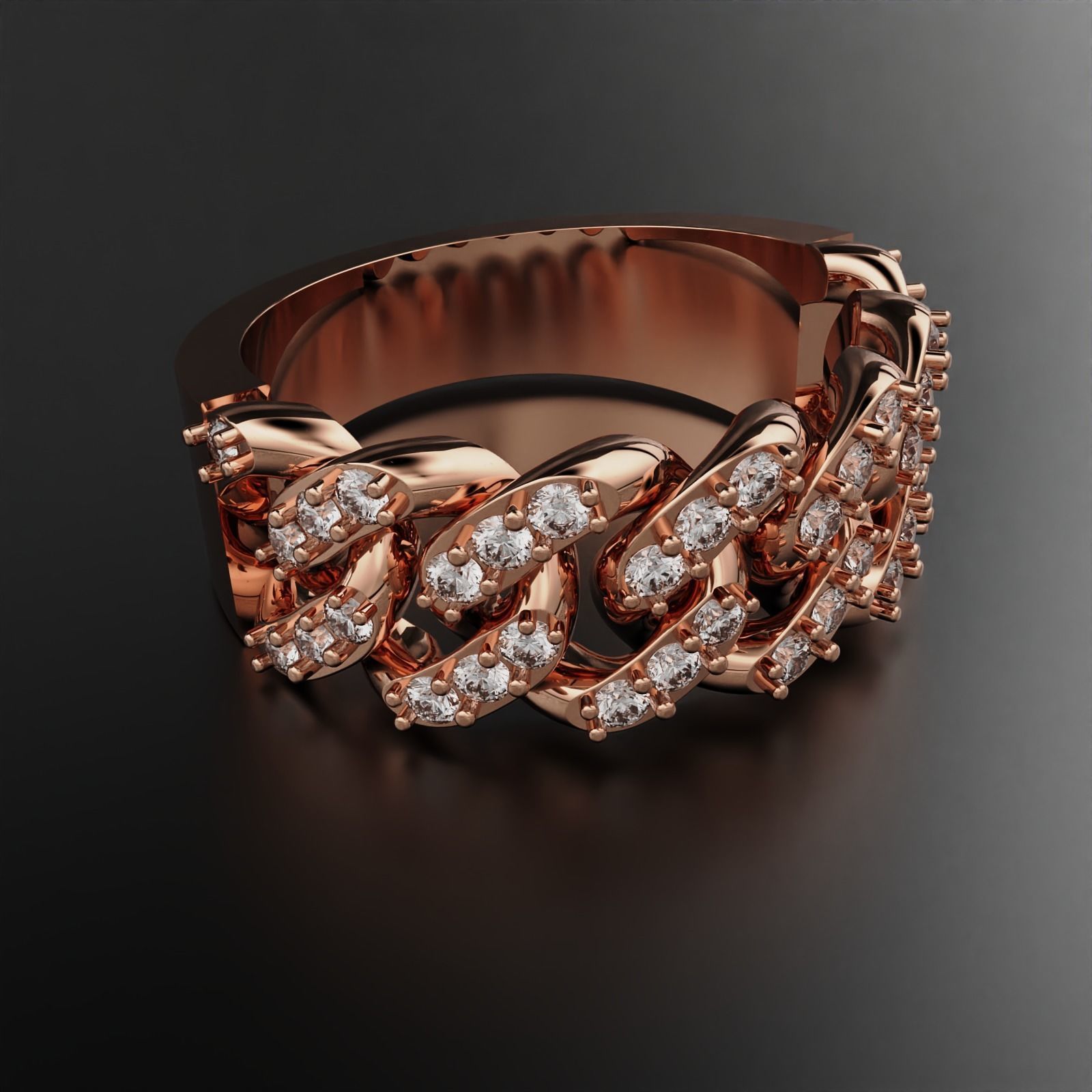 Cuban Ring 3D print model_6